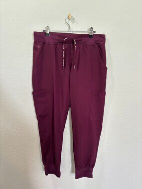 Med Couture Insight Wine Jogger Scrub Pants Size Medium Petite